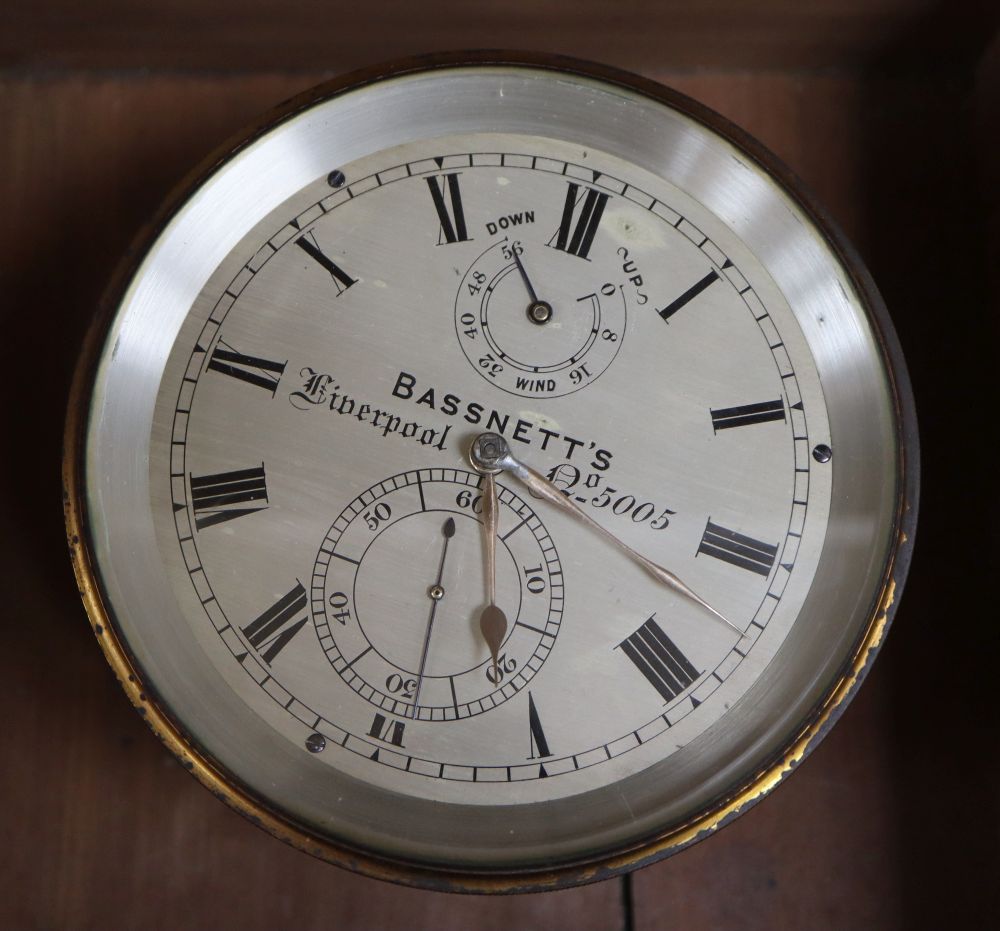 James Bassnett of Liverpool. A ships chronometer movement, numbered 5005